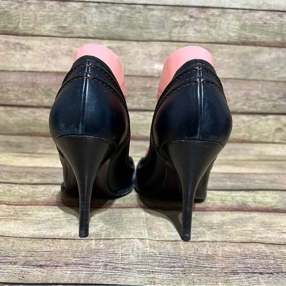 Salvatore Ferragamo Black Leather Heels